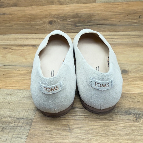 TOMS Womens 8.5 Jutti Neat Ballet Flats Casual Slip On Beige Suede Low Comfort - Picture 7 of 9